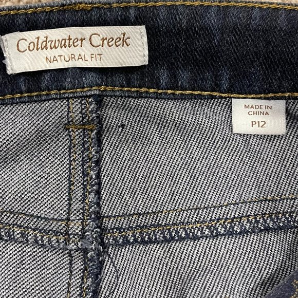 Coldwater‎ Creek Women's Dark Wash Natural Fit Bootcut Jeans, Size 12P - Picture 6 of 6